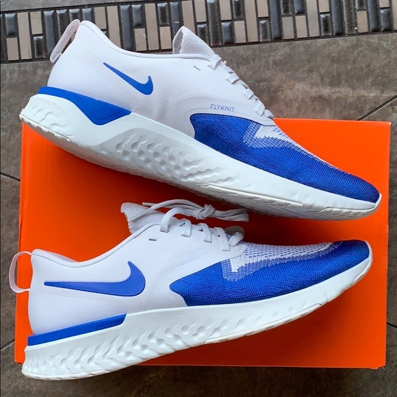 •NIKE ODYSSEY REACT 2 FLYKNIT VAST GREY/GAME ROYAL - Picture 4 of 16